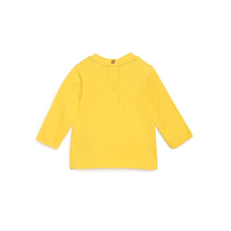 Boys Medium Yellow Printed Long Sleeve T-Shirt image number 1